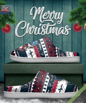 nfl houston texans christmas indoor slip on slippers 5 3aghe