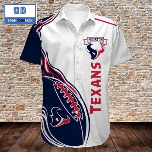 NFL Houston Texans Tropical Flower Hawaiian Shirt