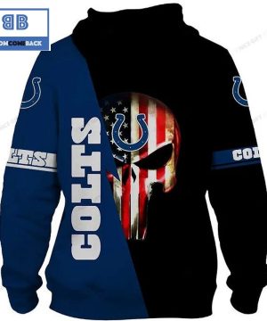 NFL Indianapolis Colts Skull American Flag 3D Hoodie