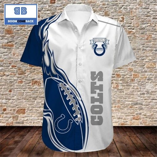 NFL Indianapolis Colts Tropical Flower Hawaiian Shirt