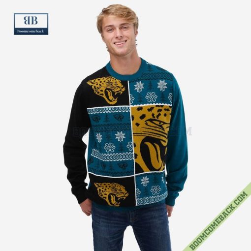 NFL Jacksonville Jaguars Big Logo Ugly Christmas Sweater