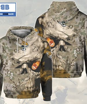 NFL Jacksonville Jaguars Camouflage Skull 3D Hoodie