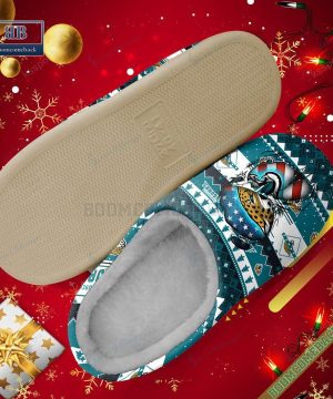 NFL Jacksonville Jaguars Christmas Indoor Slip On Slippers