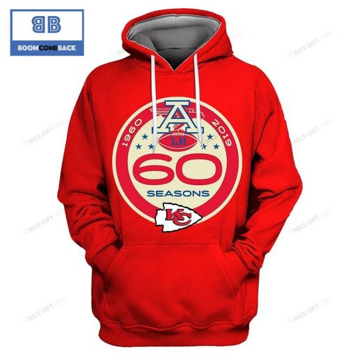 NFL Kansas City Chiefs 60 Seasons 1960 2019 3D Hoodie