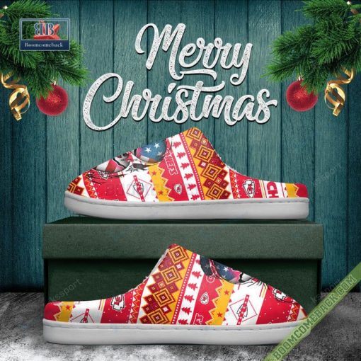 NFL Kansas City Chiefs Christmas Indoor Slip On Slippers