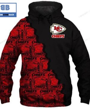 NFL Kansas City Chiefs Pattern Custom Black Red 3D Hoodie