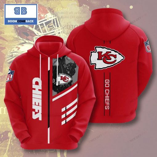 NFL Kansas City Chiefs Red 3D Hoodie