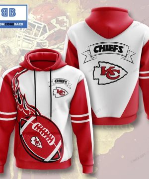 NFL Kansas City Chiefs Red White 3D Hoodie