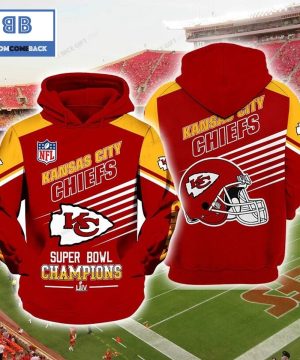 NFL Kansas City Chiefs Super Bowl Champions 3D Red Hoodie