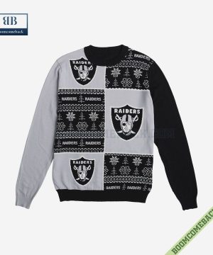 nfl las vegas raiders big logo ugly christmas sweater 5 82qcW