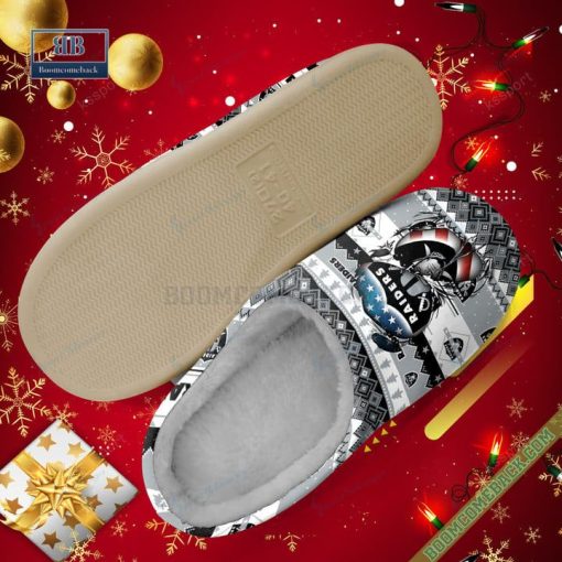 NFL Las Vegas Raiders Christmas Indoor Slip On Slippers