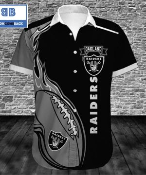 NFL Las Vegas Raiders Tropical Flower Hawaiian Shirt