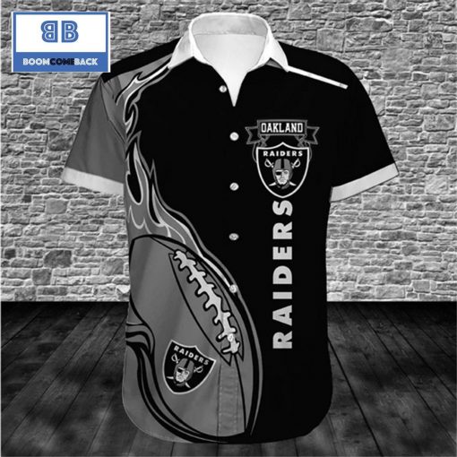 NFL Las Vegas Raiders Tropical Flower Hawaiian Shirt