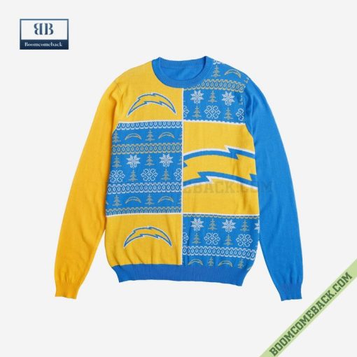 NFL Los Angeles Chargers Big Logo Ugly Christmas Sweater