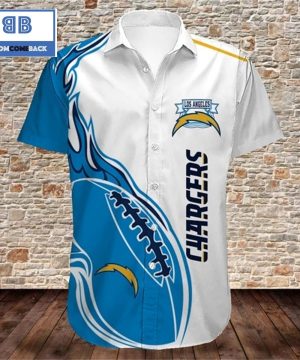 NFL Los Angeles Chargers Tropical Flower Hawaiian Shirt