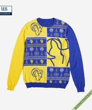 nfl los angeles rams big logo ugly christmas sweater 5 Z145H