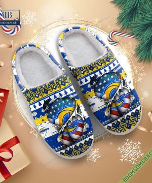 NFL Los Angeles Rams Christmas Indoor Slip On Slippers