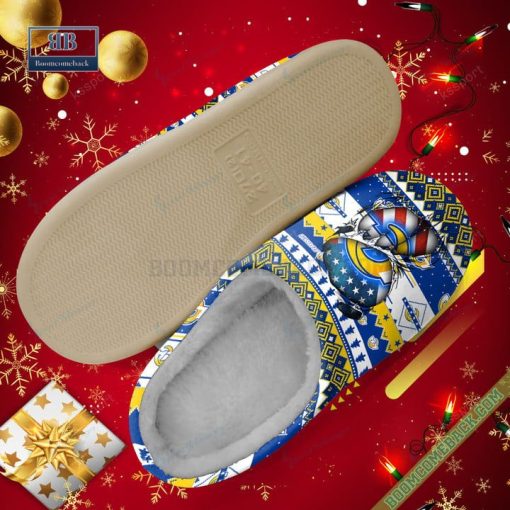 NFL Los Angeles Rams Christmas Indoor Slip On Slippers