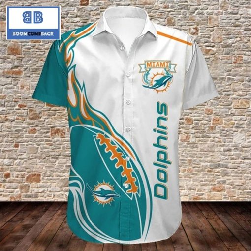 NFL Miami Dolphins Chargers Tropical Flower Hawaiian Shirt