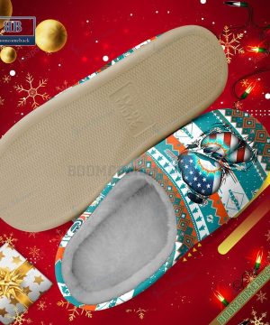 NFL Miami Dolphins Christmas Indoor Slip On Slippers