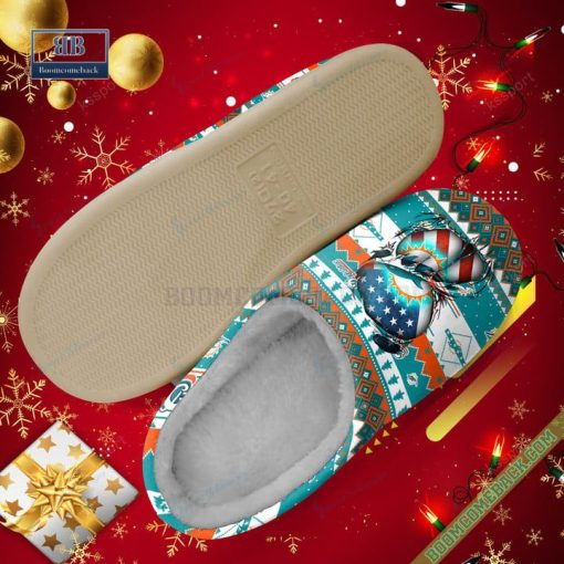 NFL Miami Dolphins Christmas Indoor Slip On Slippers