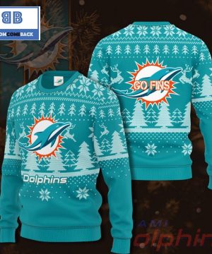 NFL Miami Dolphins Go Fins Ugly Sweater