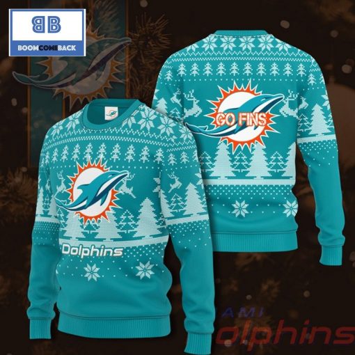 NFL Miami Dolphins Go Fins Ugly Sweater