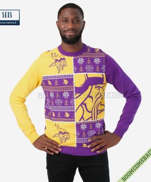 NFL Minnesota Vikings Big Logo Ugly Christmas Sweater