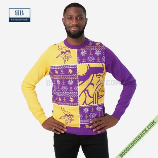 NFL Minnesota Vikings Big Logo Ugly Christmas Sweater