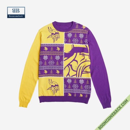 NFL Minnesota Vikings Big Logo Ugly Christmas Sweater