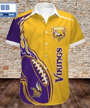 NFL Minnesota Vikings Chargers Tropical Flower Hawaiian Shirt