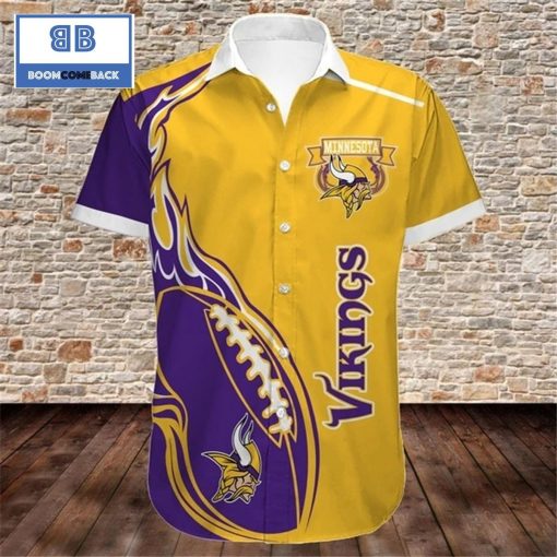 NFL Minnesota Vikings Chargers Tropical Flower Hawaiian Shirt