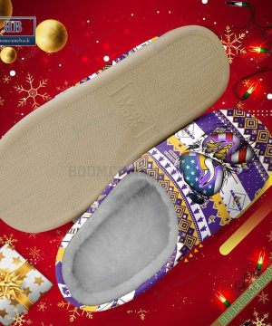 NFL Minnesota Vikings Christmas Indoor Slip On Slippers