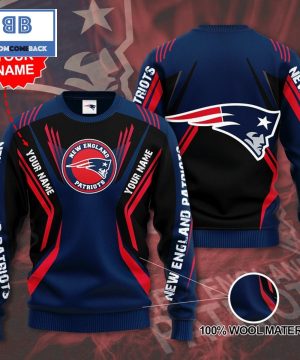 NFL New England Patriots Custom Name 3D Sweater