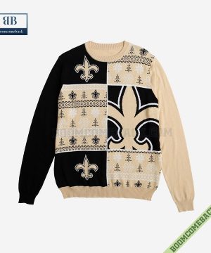 nfl new orleans saints big logo ugly christmas sweater 5 kqcWF