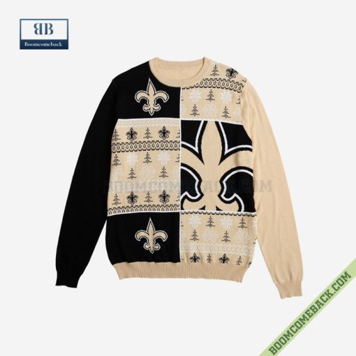 NFL New Orleans Saints Big Logo Ugly Christmas Sweater