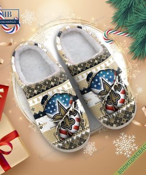 NFL New Orleans Saints Christmas Indoor Slip On Slippers