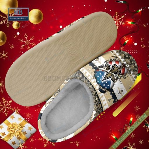 NFL New Orleans Saints Christmas Indoor Slip On Slippers