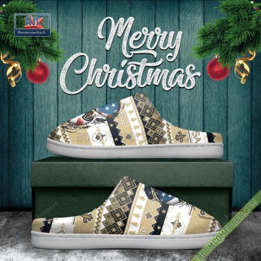 NFL New Orleans Saints Christmas Indoor Slip On Slippers