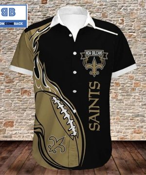 NFL New Orleans Saints Tropical Flower Hawaiian Shirt