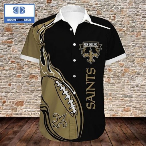 NFL New Orleans Saints Tropical Flower Hawaiian Shirt