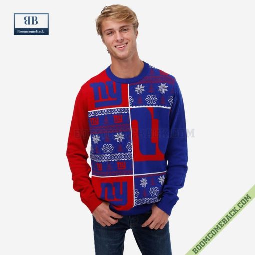 NFL New York Giants Big Logo Ugly Christmas Sweater