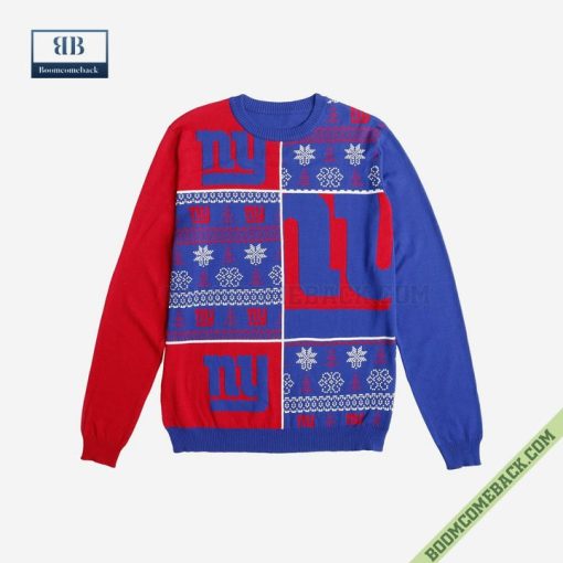 NFL New York Giants Big Logo Ugly Christmas Sweater