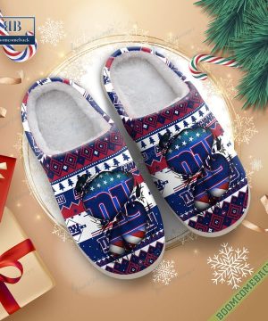 NFL New York Giants Christmas Indoor Slip On Slippers