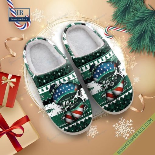 NFL New York Jets Christmas Indoor Slip On Slippers