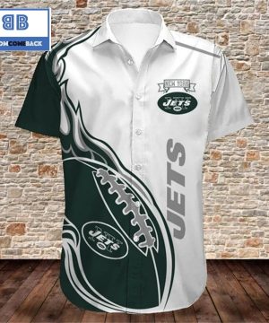 NFL New York Jets Tropical Flower Hawaiian Shirt