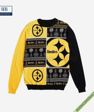 nfl pittsburgh steelers big logo ugly christmas sweater 5 ZFzcU