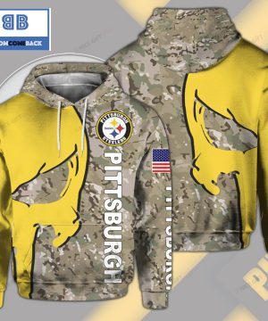 nfl pittsburgh steelers camouflage yellow skull 3d hoodie 3 otEEj