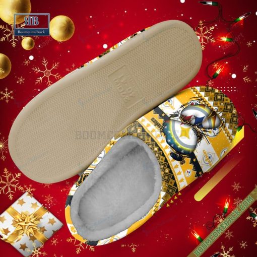 NFL Pittsburgh Steelers Christmas Indoor Slip On Slippers