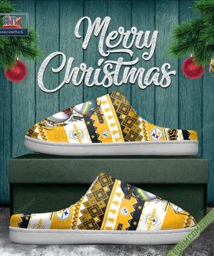 nfl pittsburgh steelers christmas indoor slip on slippers 5 aPSJ5